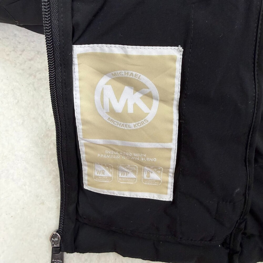 Michael Kors Jacket Women's Black Packable Downfill Hooded Lightweight MK Size S - Picture 7 of 7